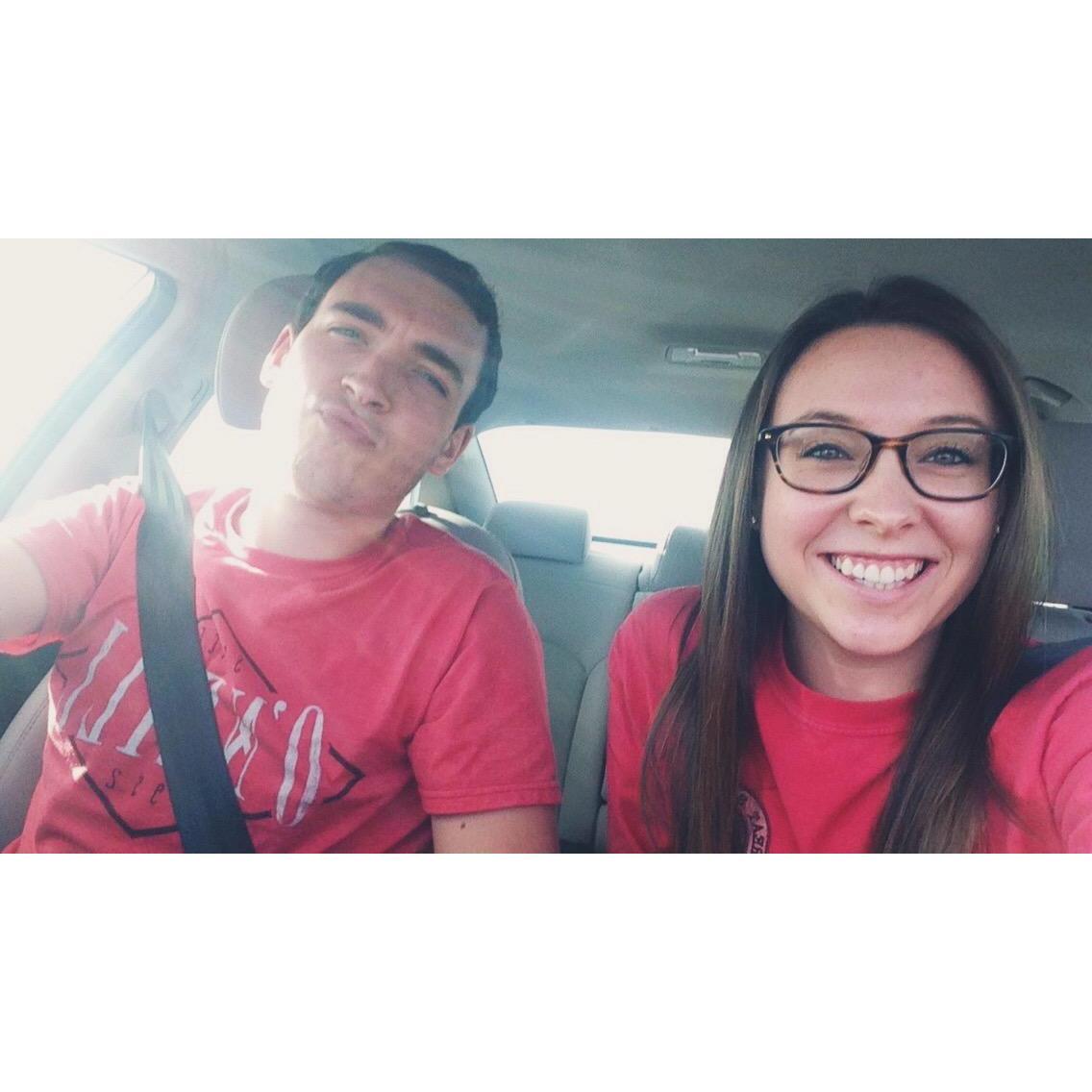 Our first of many small trips taken together!