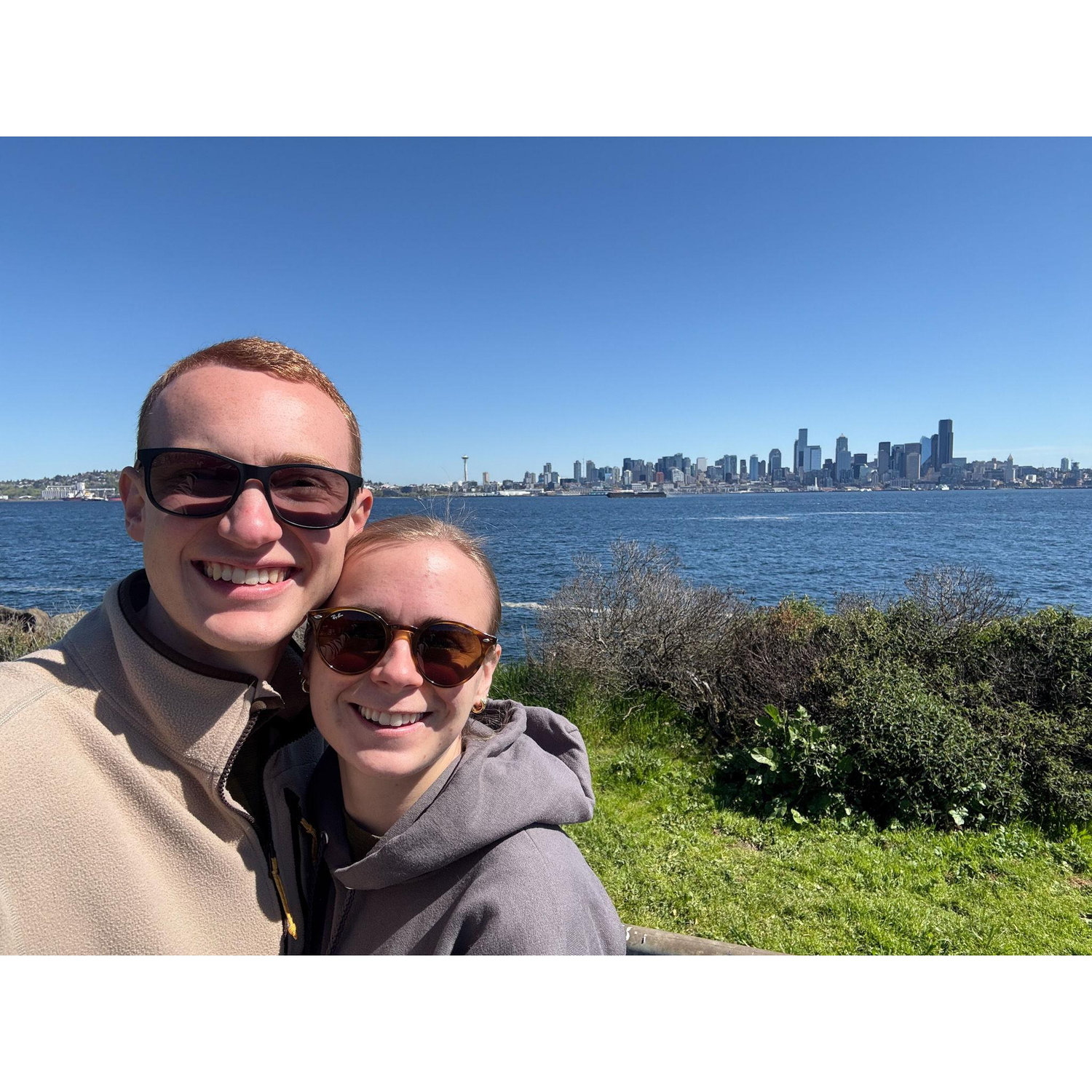 Alki Beach looking at Seattle, just after we moved into town.