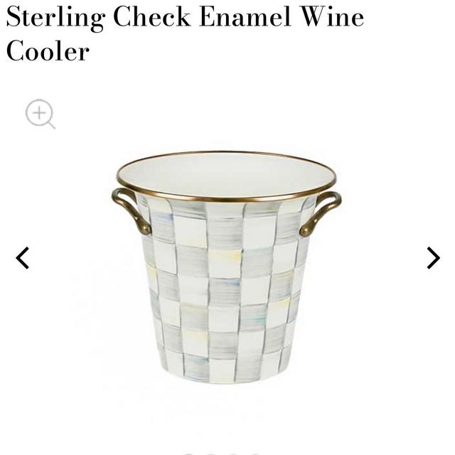 MacKenzie Childs Sterling Check Enamel Wine Cooler