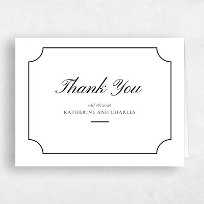 Black Letterpress Wedding Thank You - Blake Letterpress