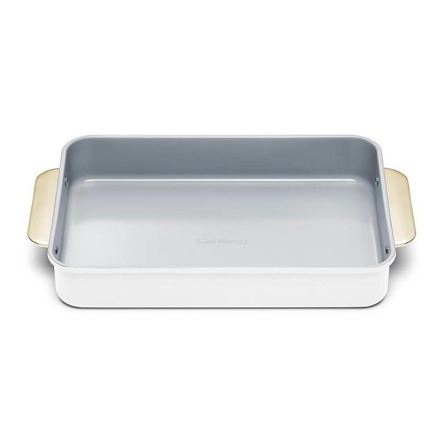 Caraway Non-Stick Ceramic 9”x13” Rectangle Pan - Naturally Slick Ceramic Coating - Non-Toxic, PTFE & PFOA Free - Perfect for Brownies, Lasagnas, and More - White