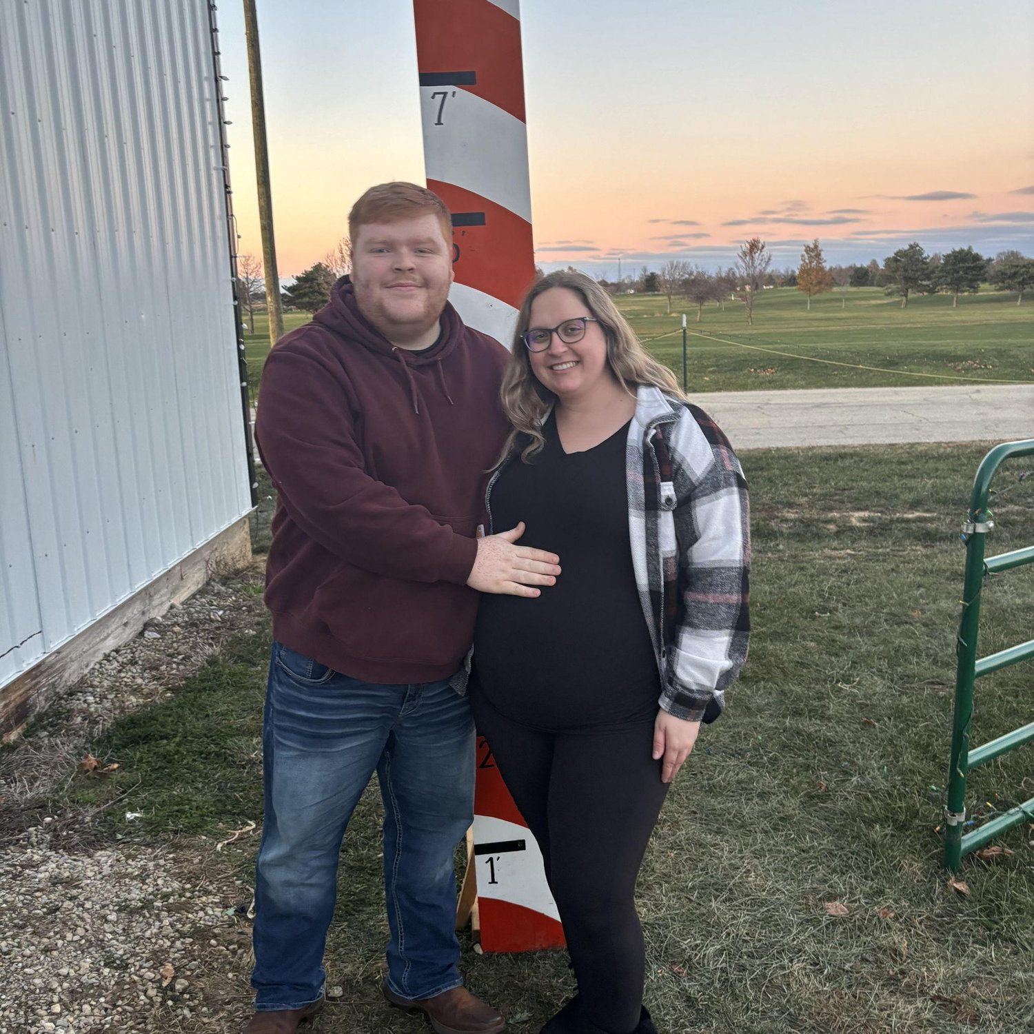 Picking out a Christmas tree while 7 months pregnant