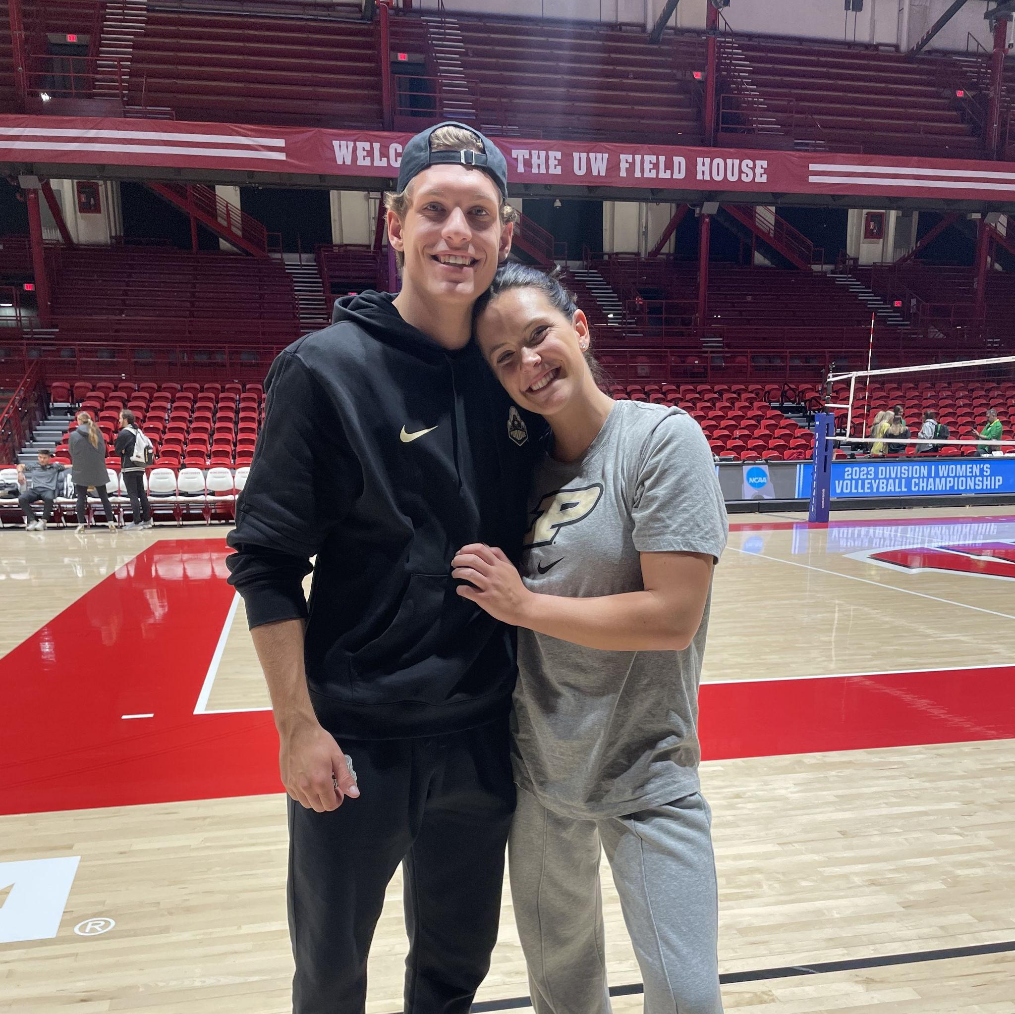 Carter drove all the way to Wisconsin to support Madison in her final college volleyball game.