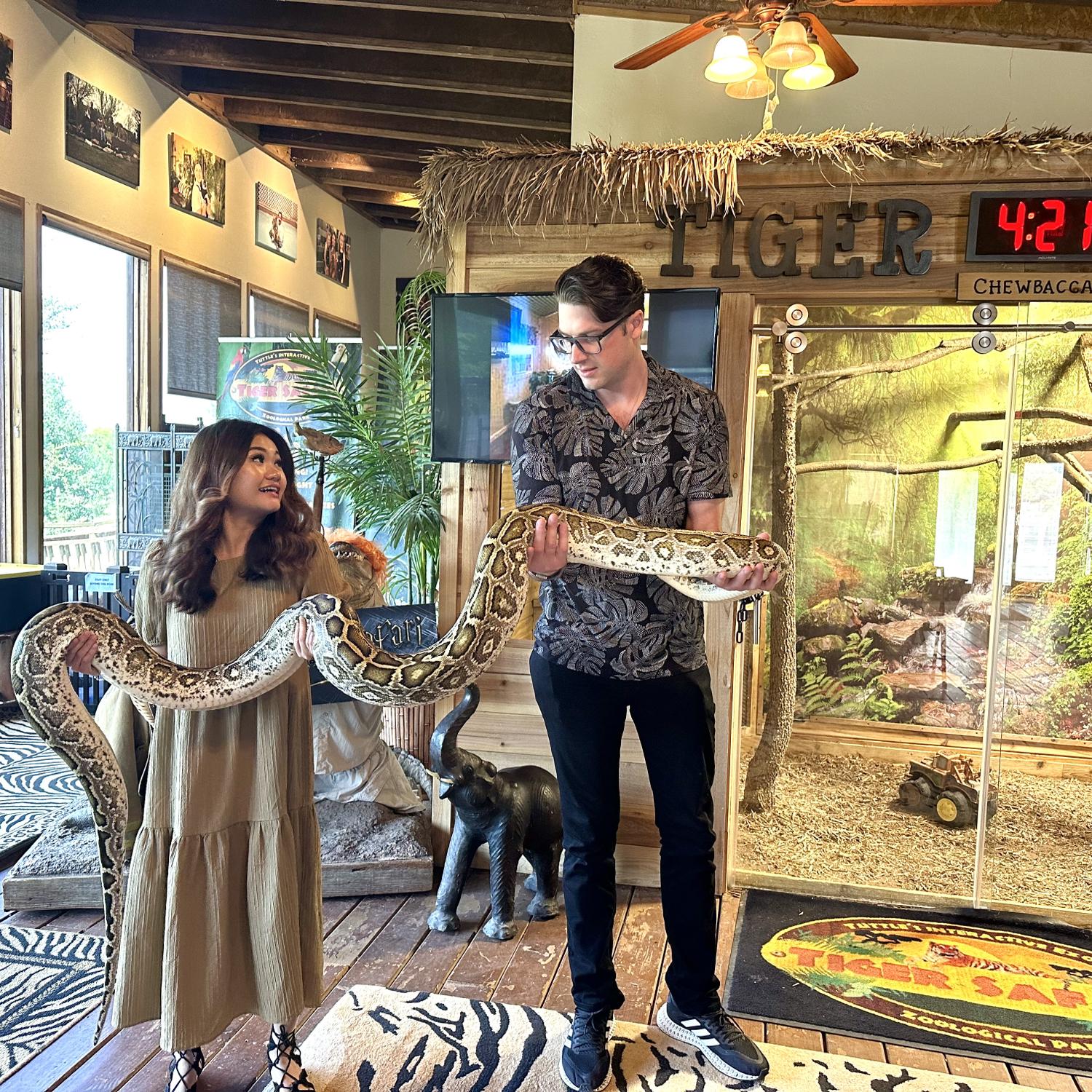 6/20/23-They had a fun day with animals at the Tiger Safari Zoo