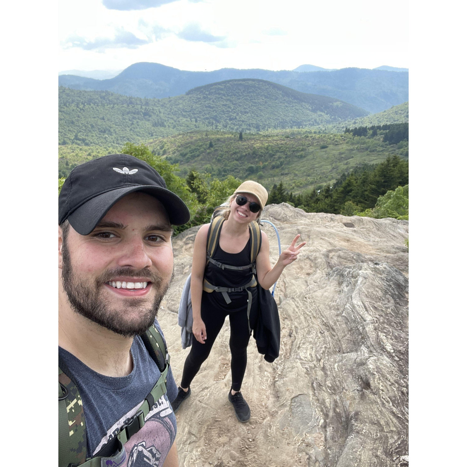 First time camping at Black Balsam Knob, NC / July 4, 2021