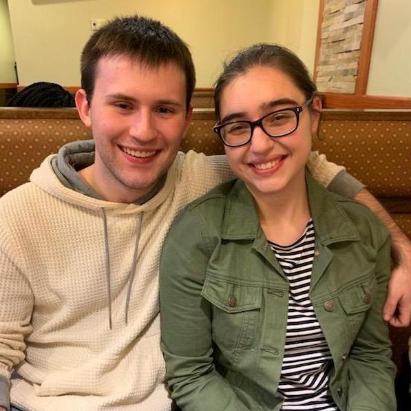 First date! I was exhausted and covered in paint from work, but he didn't mind. Our own fairy godmother Tiffany snapped this pic.