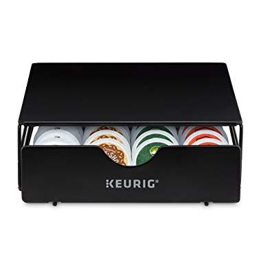 Keurig Slim Non-Rolling Storage Drawer, Coffee Pod Storage, Holds up to 24 Keurig K-Cup Pods, Black