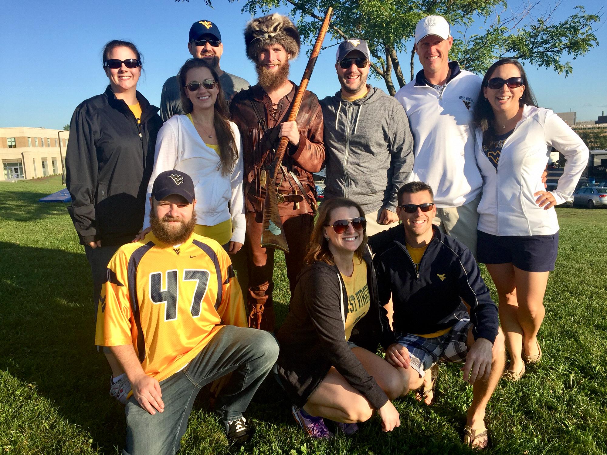 Our first WVU football game and tailgating. Let's Go! ...Mountaineers!