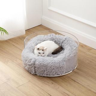 Bette Lucite Donut Pet Bed with Washable Cover