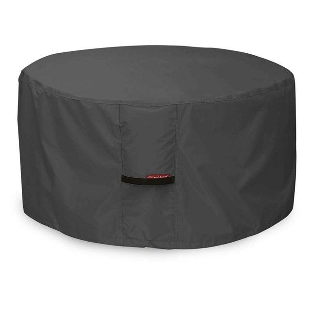 Porch Shield Fire Pit Cover - Waterproof 600D Heavy Duty Round Patio Fire Bowl Cover Black - 28 inch