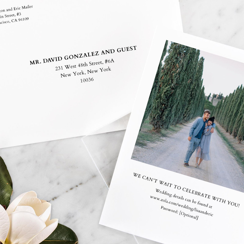 Verona Classic | Black | Zola Wedding Invitations