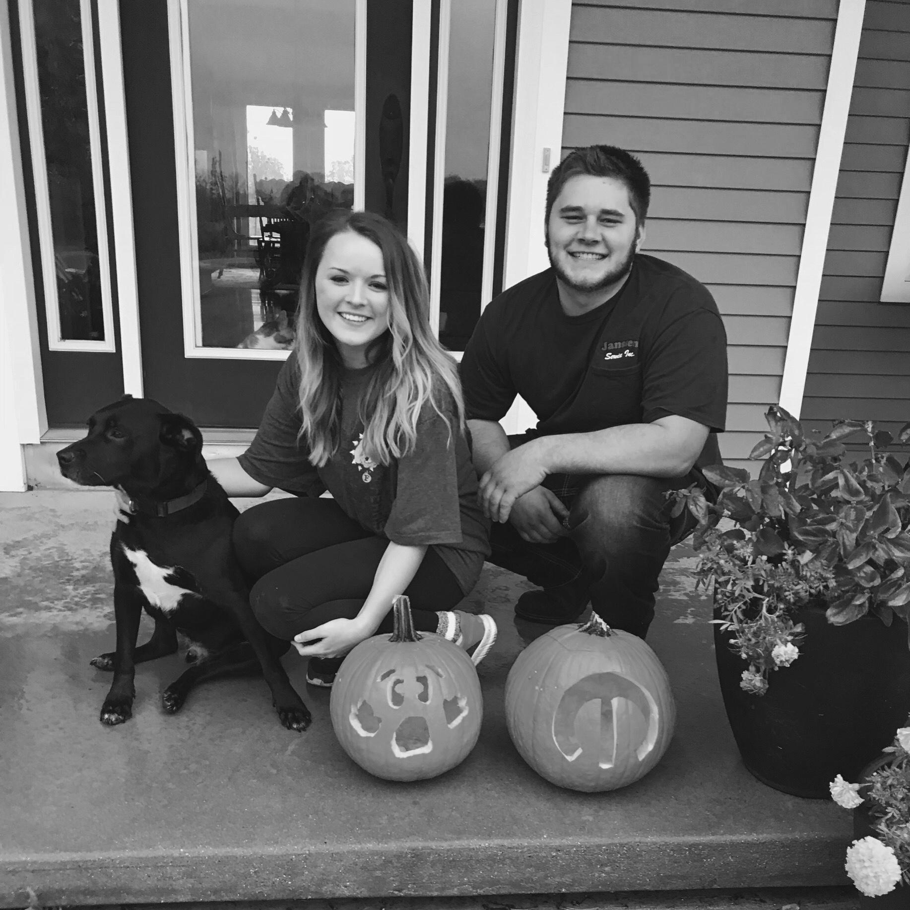 I think this was the last time we carved pumpkins!