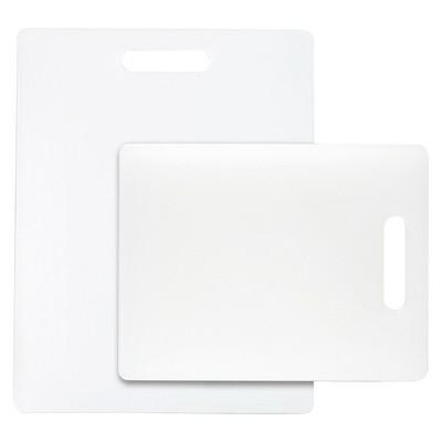 Dexas 2 Piece Polysafe Cutting Board Set - White