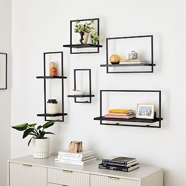 Shelfmate Wood & Metal Shelves Collection - Black