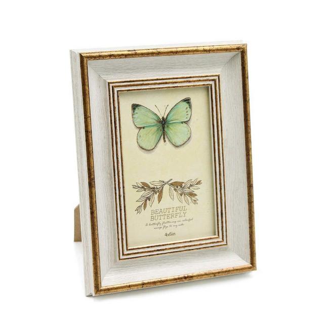 Afuly 5x7 Picture Frame Vintage Photo Frames Antique White and Gold for Desk Standing Wall Hanging Wedding Gift for Couples