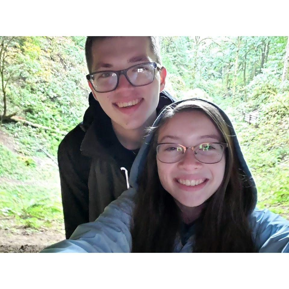 Hiking at Shelberg Falls in September 2019