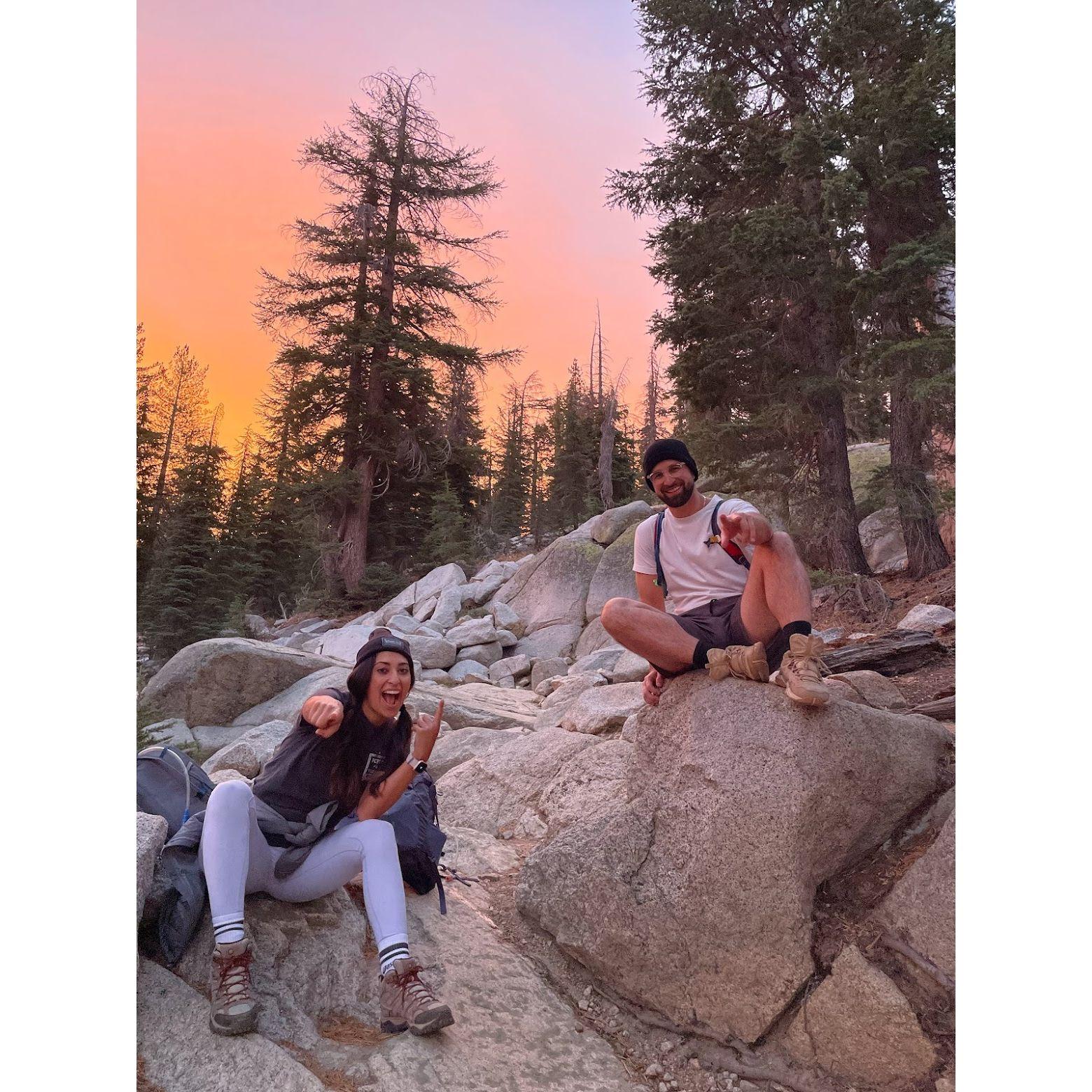 We hiked up in Yosemite, Clouds Rest trail to cloud nine!