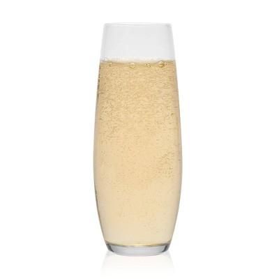 Libbey Stemless Flute Glasses 9.6oz - Set of 6