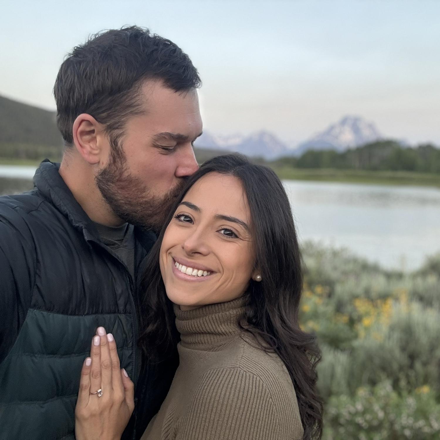 Moments after getting engaged!