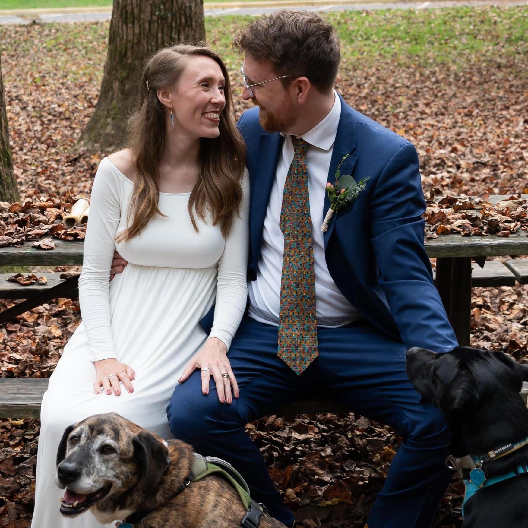 Family photo from our "official" wedding Oct. 15, 2021.