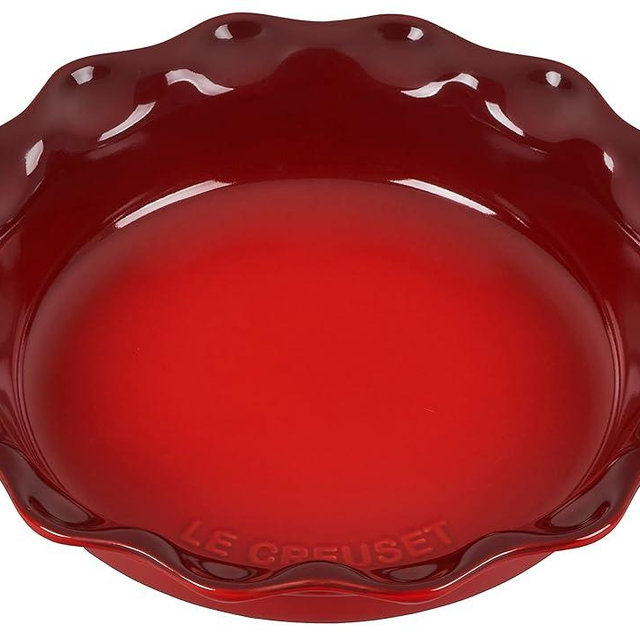 Le Creuset Stoneware 9" Heritage Pie Dish, Cerise