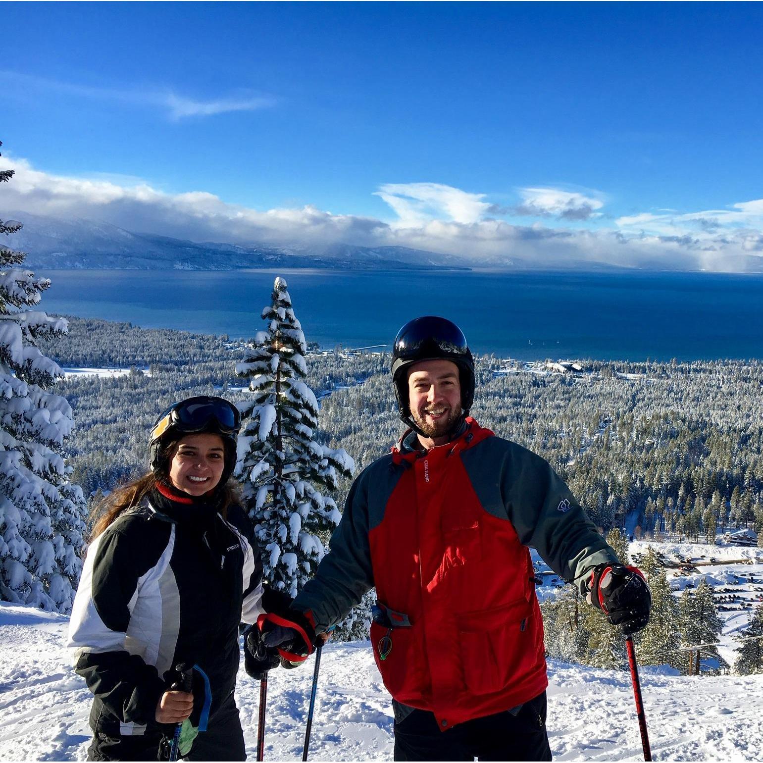 Skiing in Lake Tahoe.