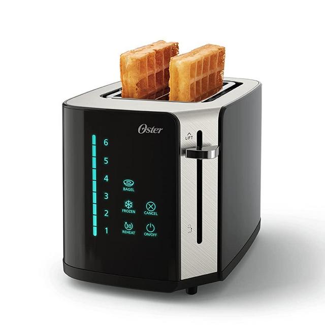 Oster 2-Slice Touchscreen Toaster with Easy Touch Technology and Digital Countdown Timer, Stainless Steel