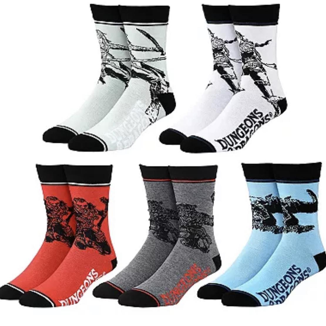 Men's D&D 5-Pack Crew Socks