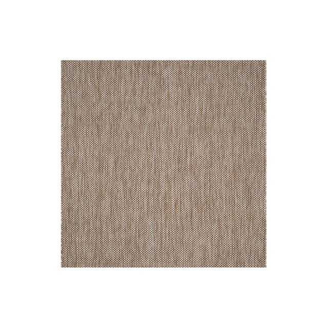 Courtyard CY8521 Power Loomed Indoor/Outdoor Area Rug - Natural/Black - 7'10"x7'10" - Safavieh.