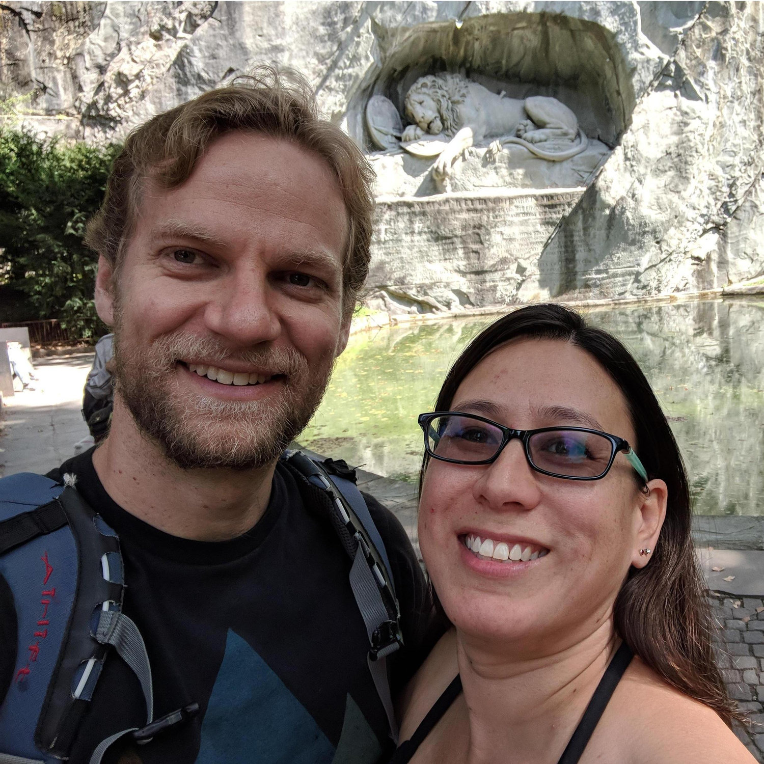We're so happy together, not even "the most mournful and moving piece of stone in the world" can bring us down.