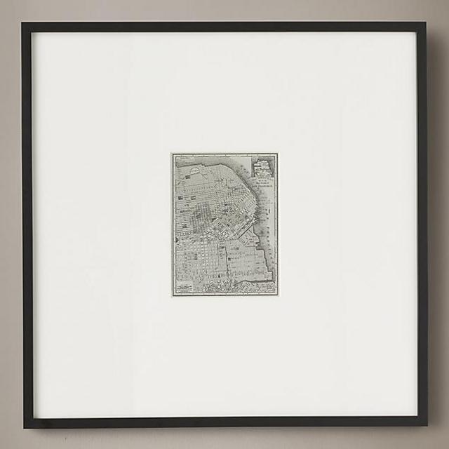 Christopher Wilcox: C. 1900 Metallic Leaf City Maps - San Francisco Silver