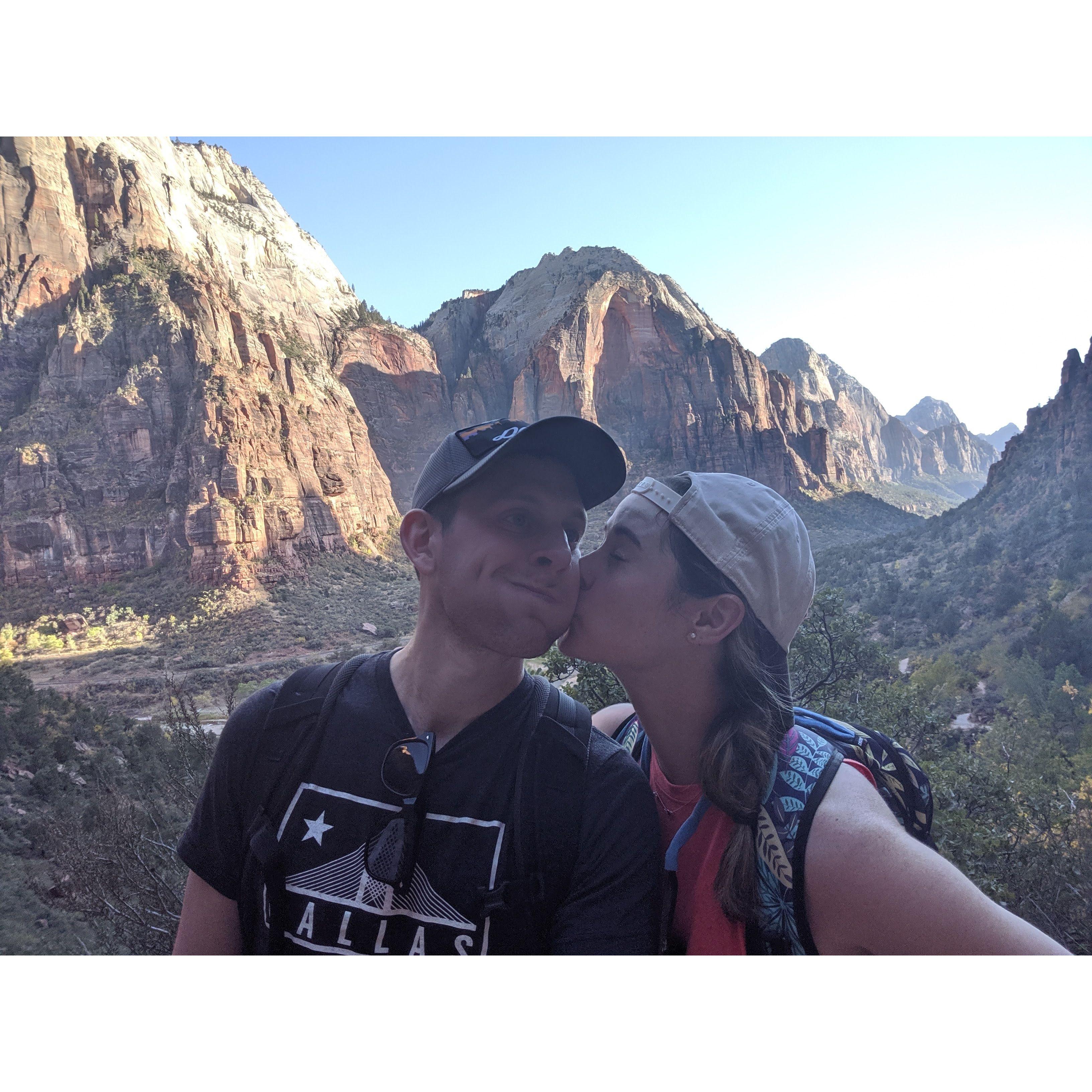 On the way down from Angel's Landing, Zion National Park, 2019