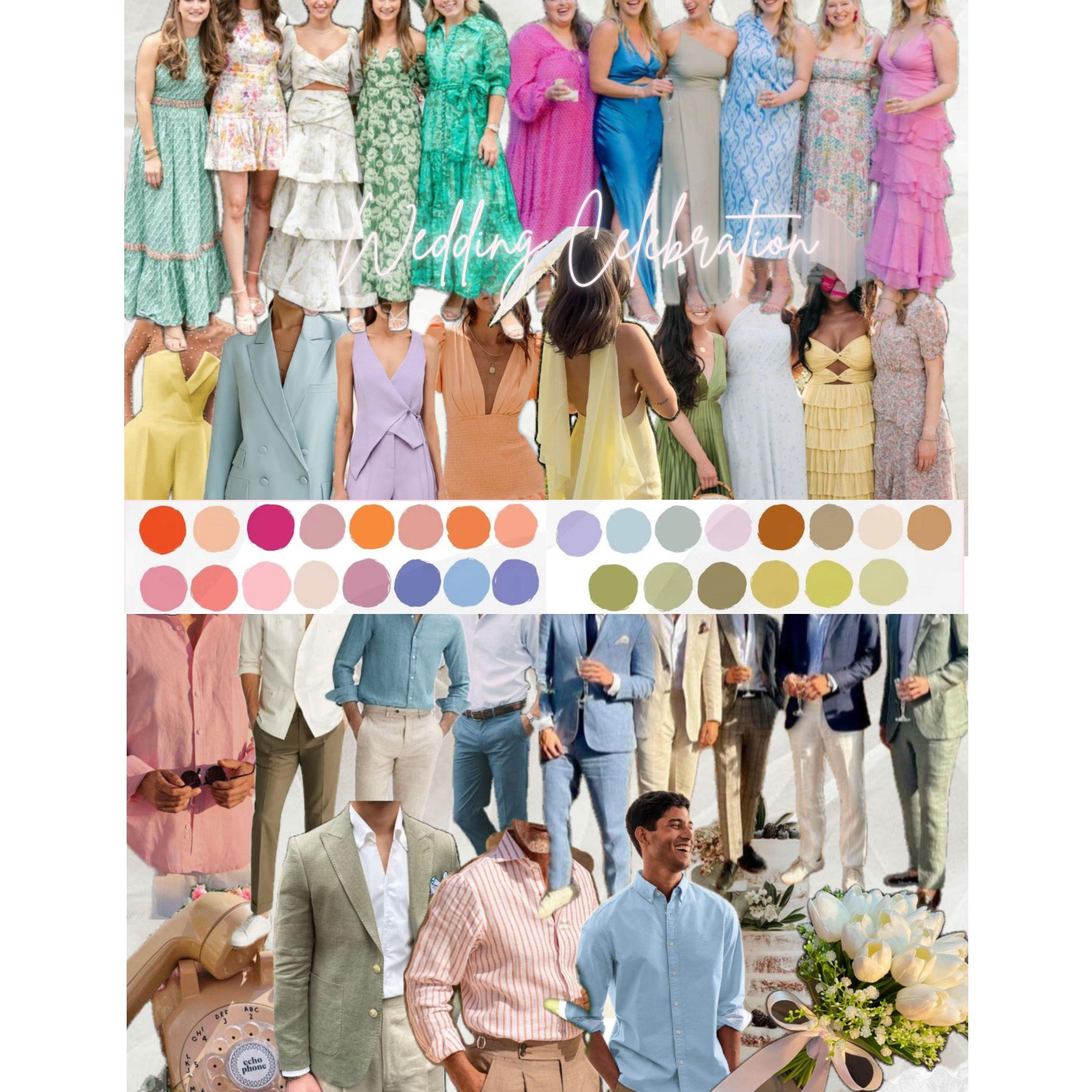 These are example outfits and colors that we are hoping can serve as inspiration for our guests.