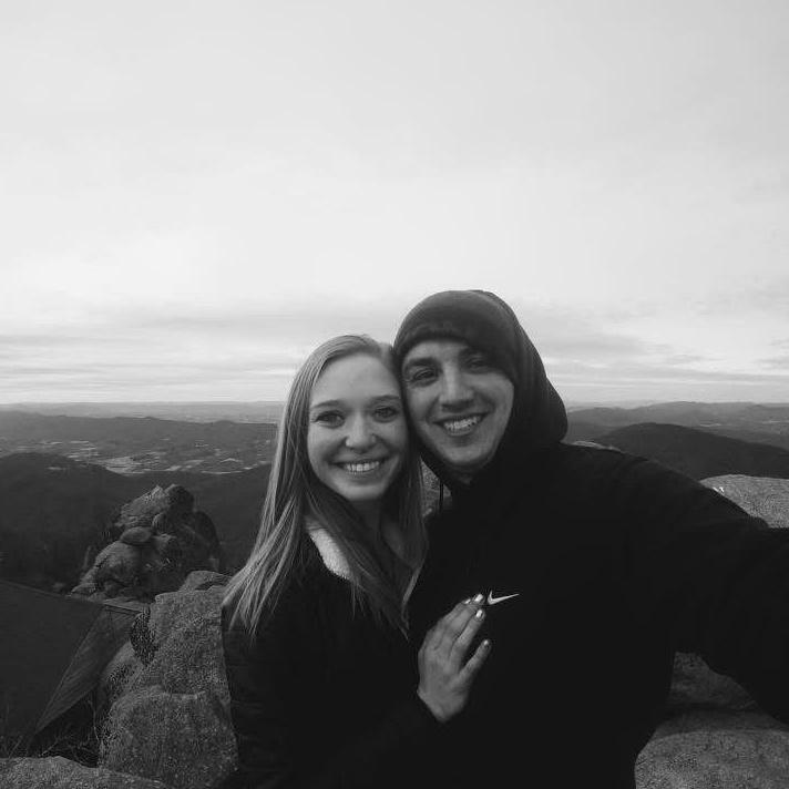Our first date - Appalachian Trail, Peaks of Otter, 2015