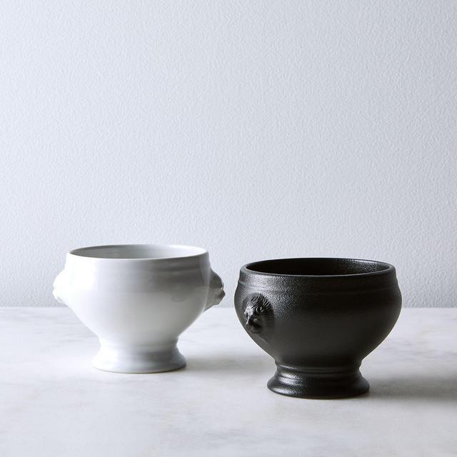 French Porcelain Lion Head Soup Bowl (Set of 4)