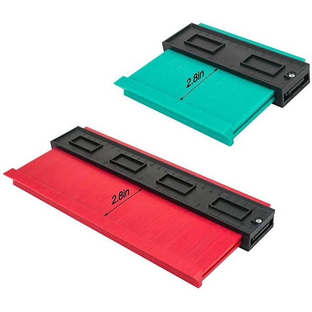 Contour ruler 10x 5.2,5x 5.2 Inch, Widen Plastic Profile Gauge Duplicator, Precisely Copy Irregular Shapes Wood Template Measuring Tool for Perfect Fit and Easy Cutting.