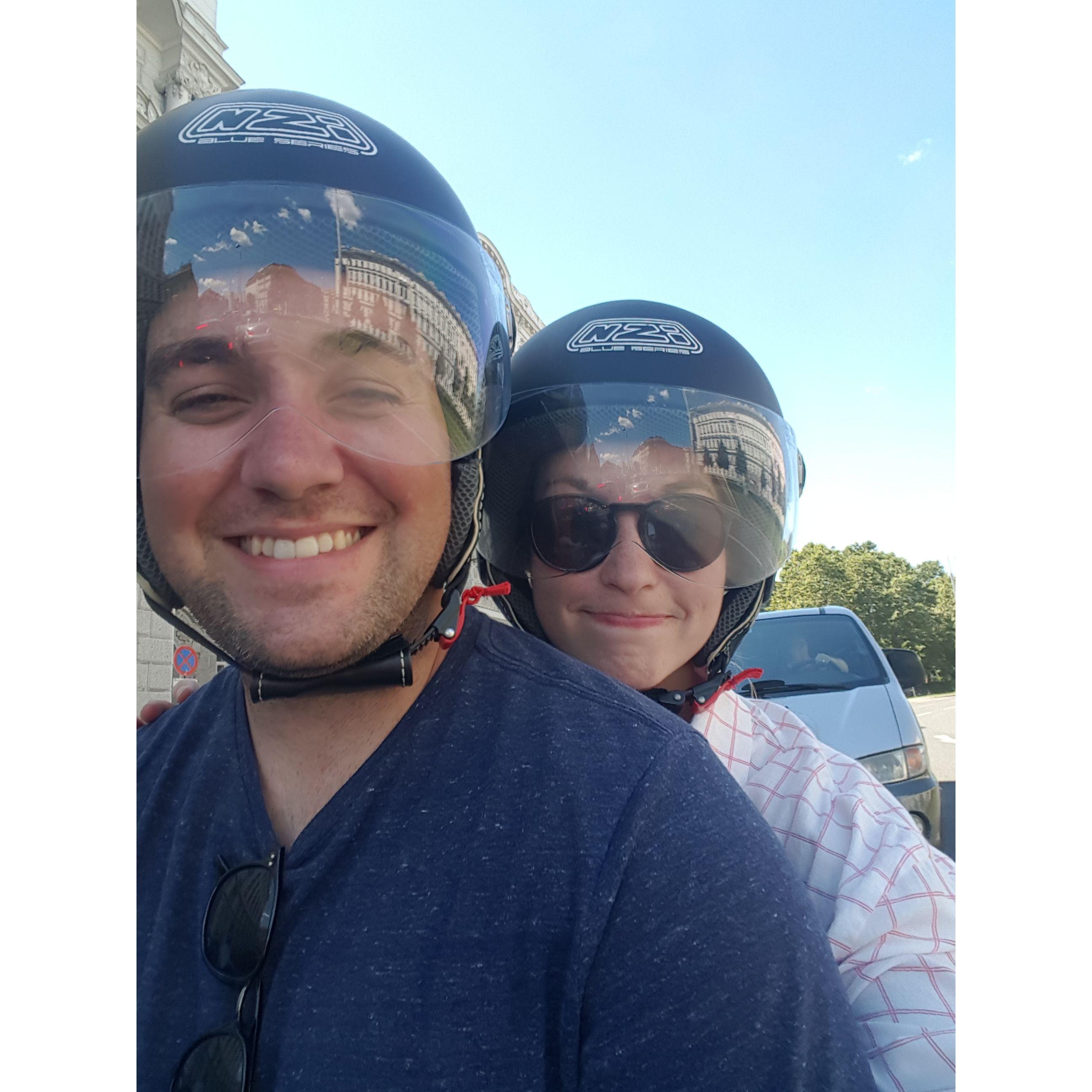 Riding mopeds in Austria, 2016