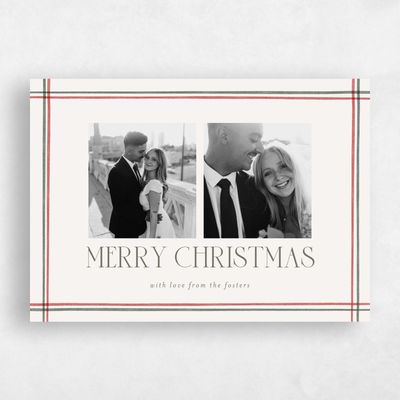 Light Oatmeal, Beige Holiday Card - Lacewood