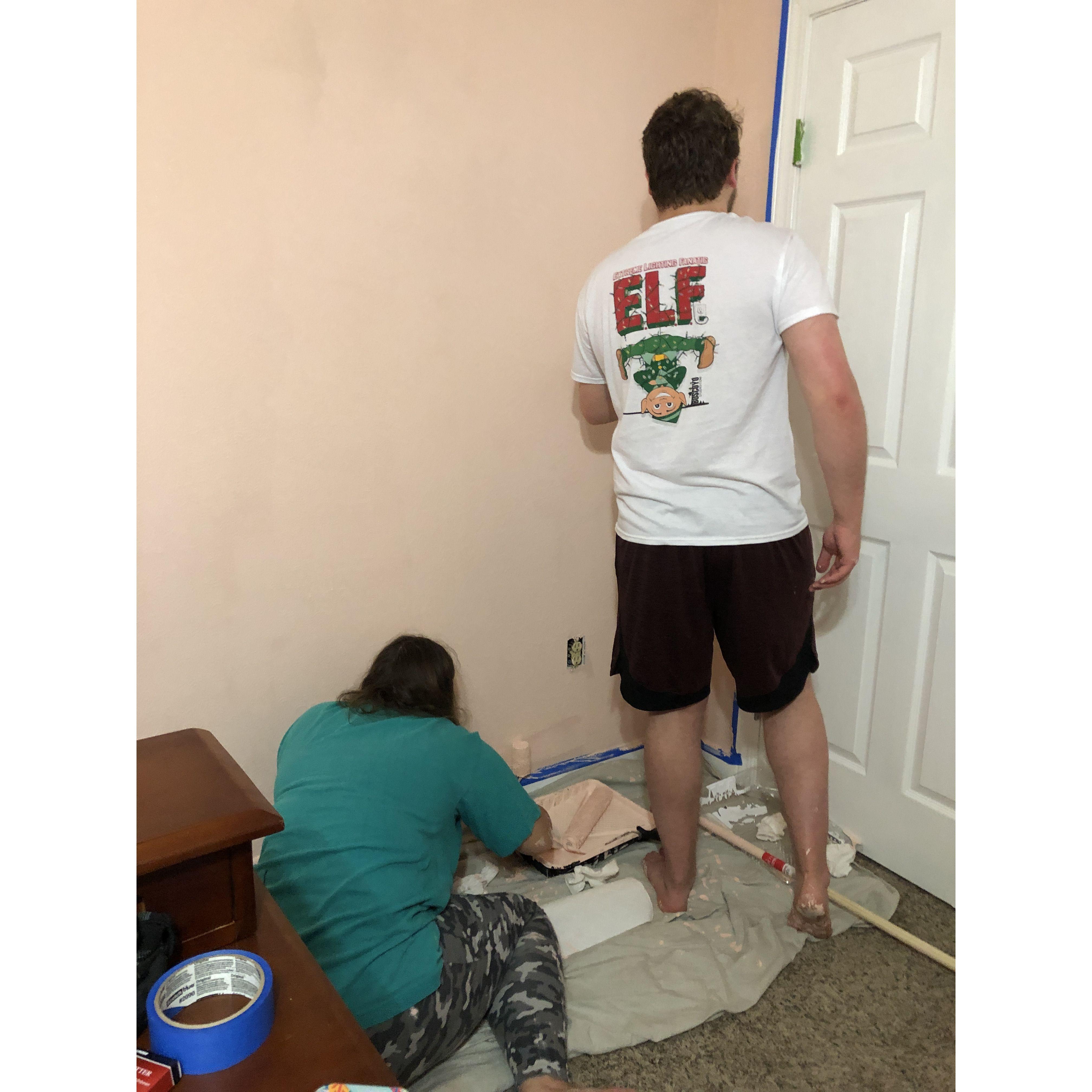 Just meeting as friends and David came to help paint my new room Oct 2020.