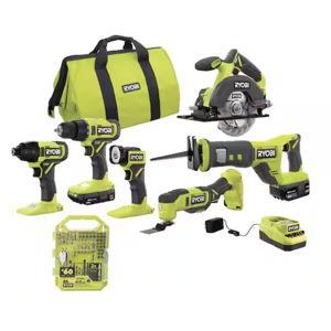 Ryobi One+ 18V Cordless 6-Tool Combo Kit