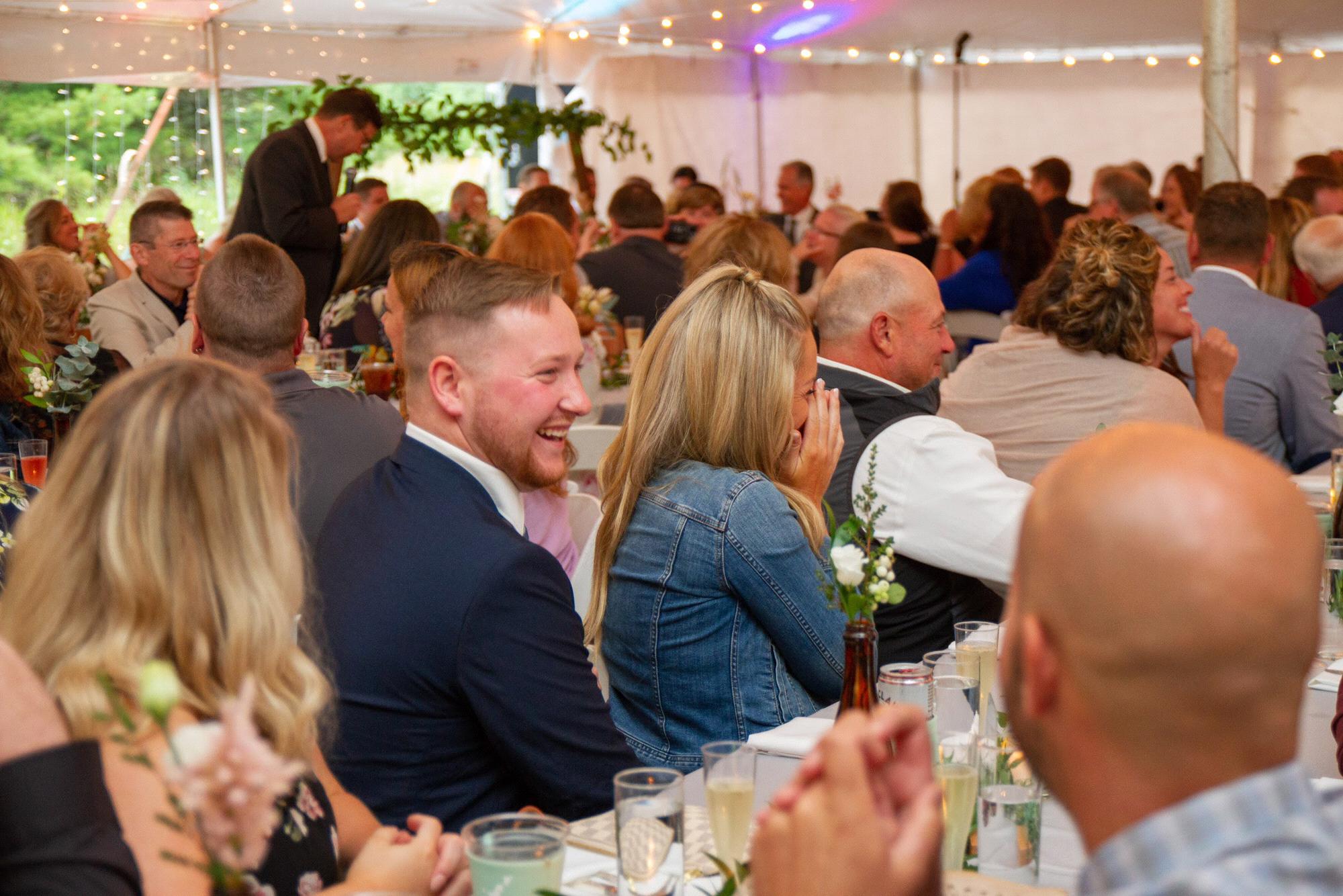 At a friends wedding, September 2019.