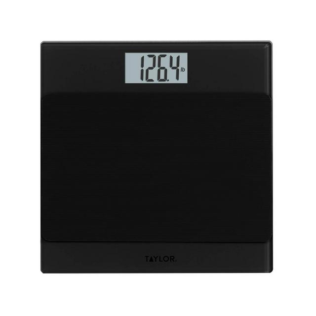 Glass Digital Scale with Anti-Slip Mat Gray/Black - Taylor