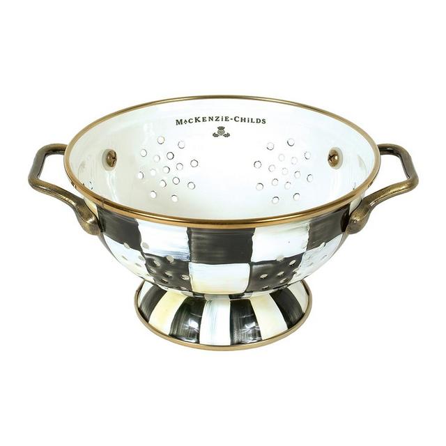 MACKENZIE-CHILDS Courtly Check Enamel Colander - Small