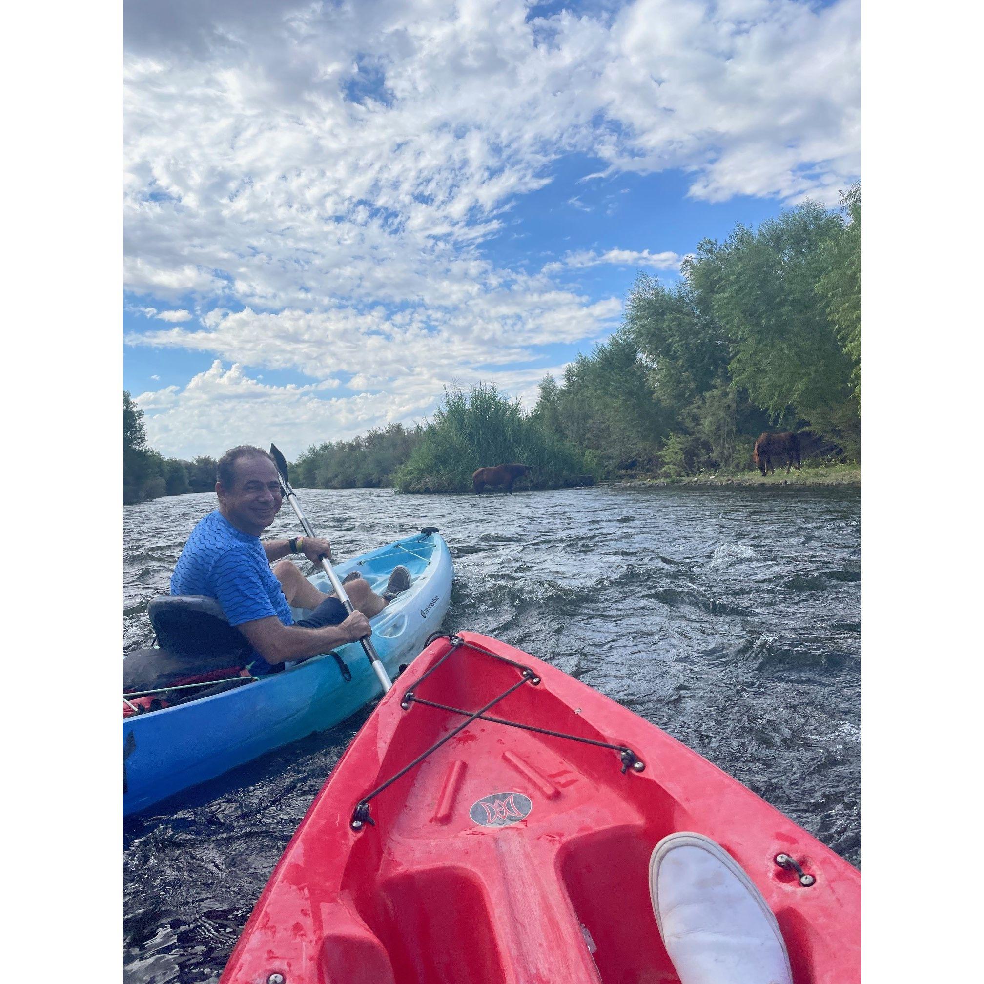 Our first trip together - kayaking near Phoenix