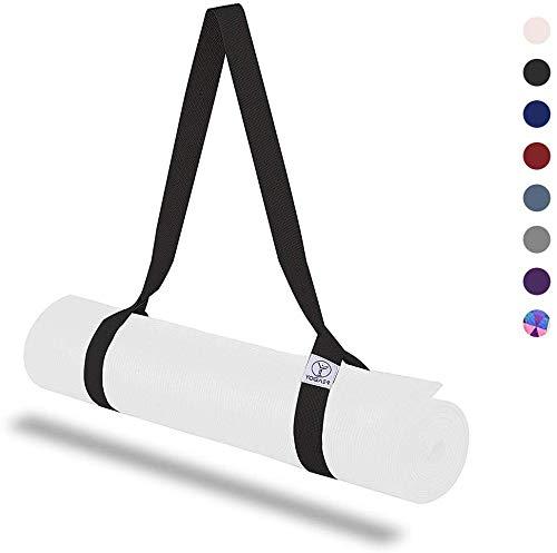 YOGAER Yoga Mat Carrier Strap, Adjustable Thick Straps Sling for Carrying Large Mats, Stretching Band, Bonus Set with Fix Holder Tie (Yoga Mat not Included)