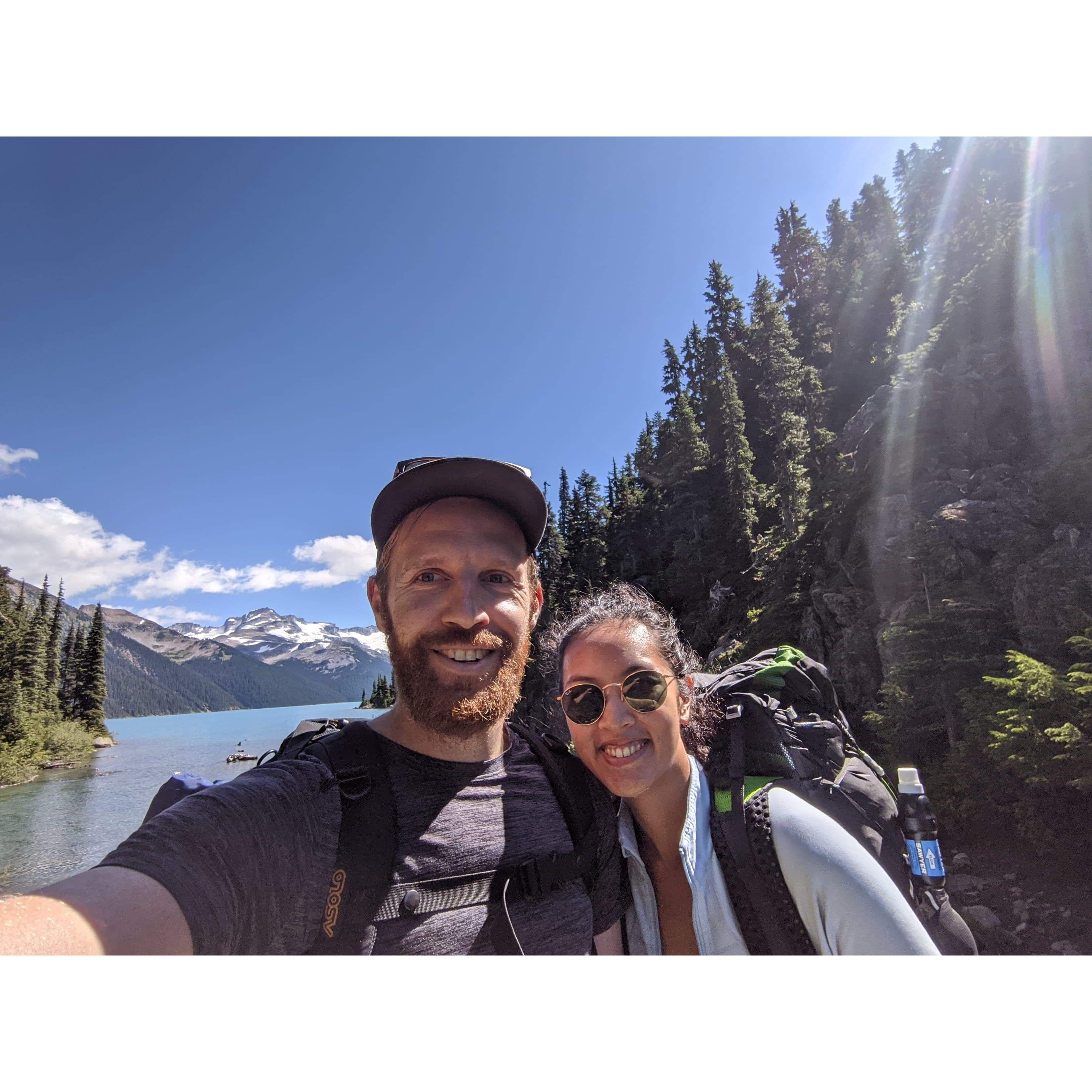 Our very first hike together in BC