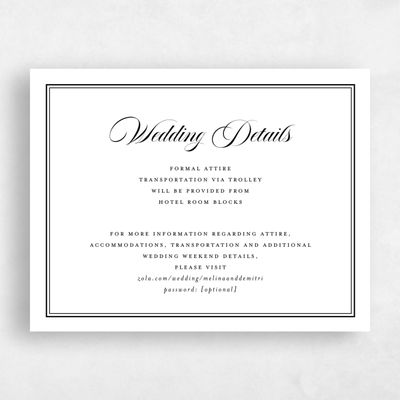 Black Wedding Enclosure - Newport Landscape Letterpress