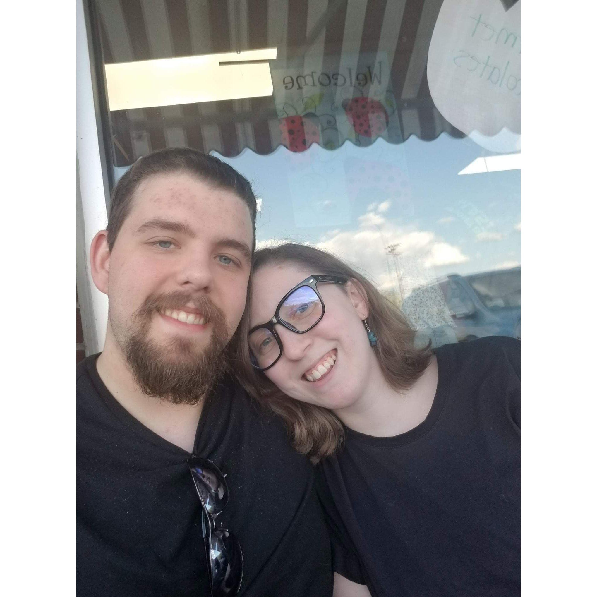 Stopping by a fantastic candy shop in Frederick, MD.