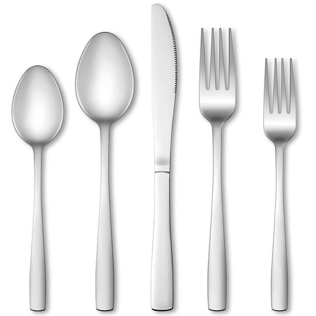 20 Pcs Silverware Set, Stainless Steel Flatware Set for 4, Food-Grade Cutlery Set, Mirror Polished Tableware Eating Utensils Set for Home Kitchen, Include Knife Fork Spoon Set, Dishwasher Safe