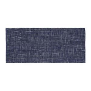 Della Indigo Cotton Flat Weave Rug Runner 2.5x6